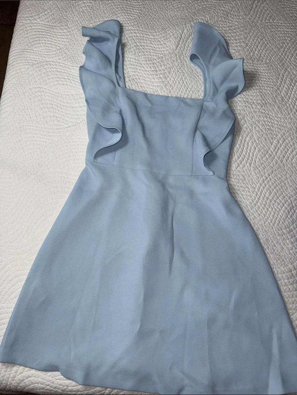 BCBGeneration Baby Blue Ruffle Mini Dress - Picture 3 of 12